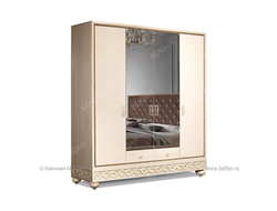 Шкаф 4х дв. с зеркалом "Адажио", Belfan