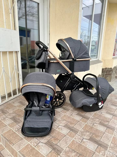 Детская коляска 3 в 1 Luxmom 788 Серый