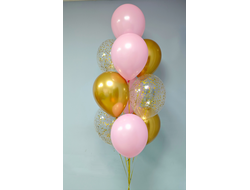 Набор шаров розово-золотой