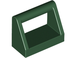 Tile, Modified 1 x 2 with Bar Handle, Dark Green (2432 / 4250294 / 6194487)