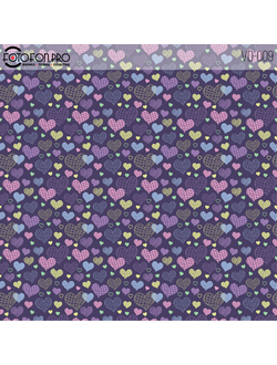 Фотофон виниловый «Сиреневые сердечки»