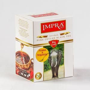 Импра Белая пачка Крупный лист 200г + чайная ложка