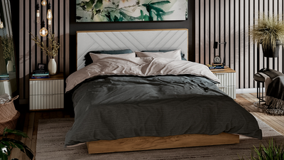 Спальня ХИЛТОН Дуб Крафт золотой/Белый матовый