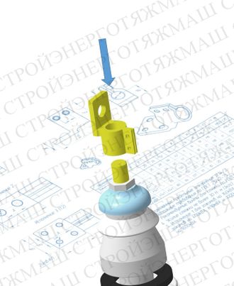 Зажим контактный к трансформатору ТМ (ТМГ) 250 кВА (в комплекте с метизами)