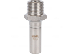 Вставка ROMMER переходная НПр-НР, 15х1/2, из нержавеющей стали прессовой