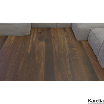 Паркетная доска Karelia Орех Story 138 Natur Lacquered 1-полосная матовый лак 2G с фаской толщина 14 мм 2.2 м2