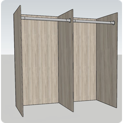 Двойная прямая примерочная "Dual Comfort" из ЛДСП