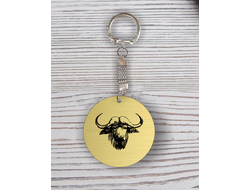 Брелок символика "Быка" с гравировкой №28