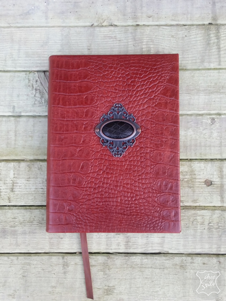 Ежедневник из кожи, ежедневник из крокодиловой кожи, оригинальный подарок, подарок руководителю