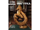 Фигурка гипс «Конь с подковой», 10×6×4 см, бронза