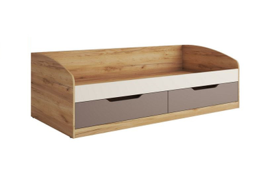 Кровать с ящиками КР-002 РИЧ Миндаль/Глиняный серый (Стиль)