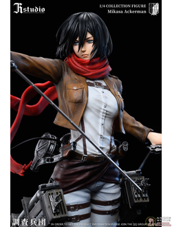 Фигурка статуя 1/4 Микаса Аккерман (Mikasa Ackerman GK Statue jr studio)