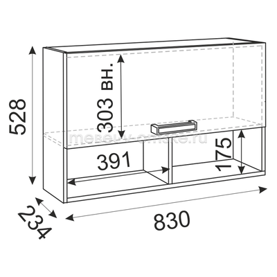 Полка навесная Волкер М11