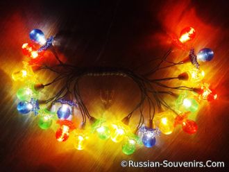 Елочная гирлянда СССР (купить советские новогодние фонарики Карусель на 18 или 20 лампочек)