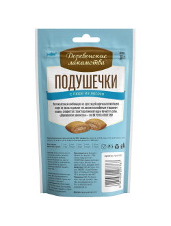 Деревенские лакомства для кошек, Подушечки с пюре из лосося 30 гр