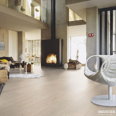 Паркетная доска Meister Дуб Натур Арктический Белый 8917 HD400L