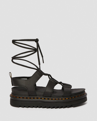 Dr. Martens NARTILLA WOMEN'S LEATHER GLADIATOR SANDALS черные