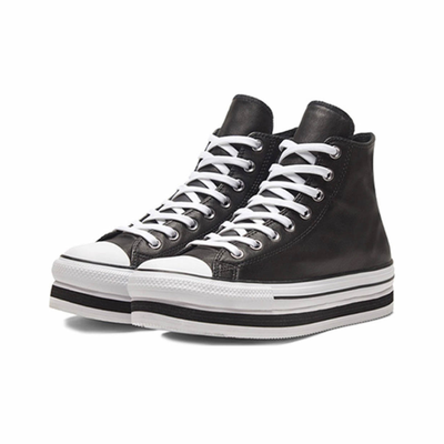 Стильные кожаные Кеды Converse Chuck Taylor All Star Layer  на платформе 569722C