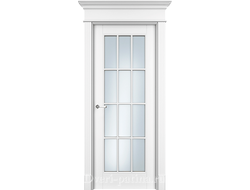 Белая дверь ДО Оксфорд  со стеклами