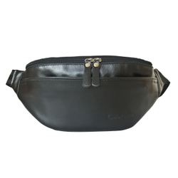 Кожаная поясная сумка Atessa black (арт. 7009-01)