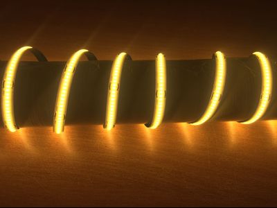 General лента светодиодная 24V 8W/m COB 320led/m IP20 3000K 3K 900lm/m 5м цена за бух 8мм интерьер 502901