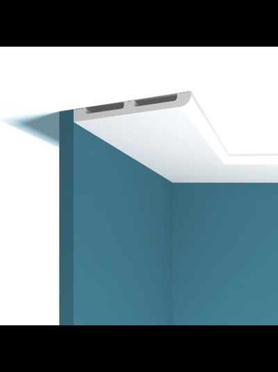 Плинтус напольный Перфект Plus P68, из дюрополимера, влагостойкий, под покраску, 2 метра