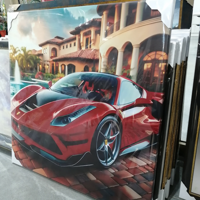 картина на холсте 80 х 80 см Феррари у виллы