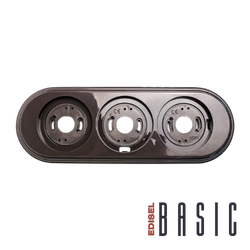 рамка тройная пластиковая коричневая