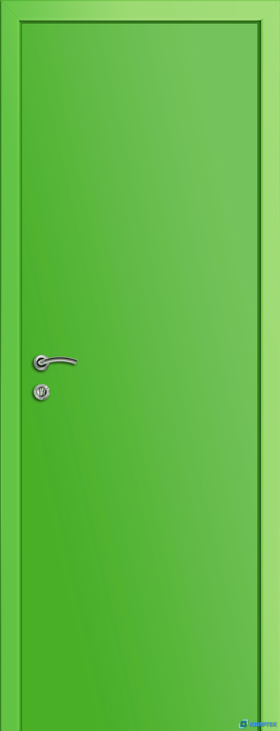Дверь глухая пластиковая KAPELLI Multicolor ДГ Зеленый RAL 6018 купить в Челябинске | КВИРТЕК