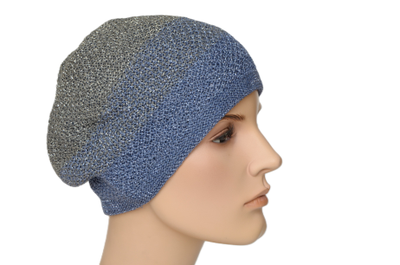 Фиолетово серый головной убор для женщин