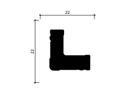 Угловой плинтус (уголок) Decor Dizain 116S A, ударопрочный, влагостойкий, под покраску, 2 метра