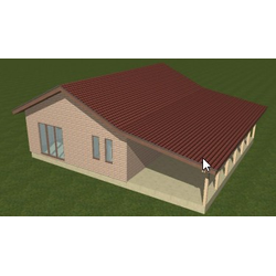 Одноэтажный каркасный дом с тремя спальнями 96м² (SK9)