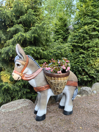 ОСЛИК С КАШПО 85*82см   10,8кг    полистоун Россия   9342/012190