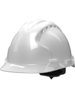 Каска защитная с вентиляцией (с храповиком), белая