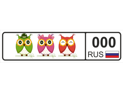 Номер на детскую коляску Совушки