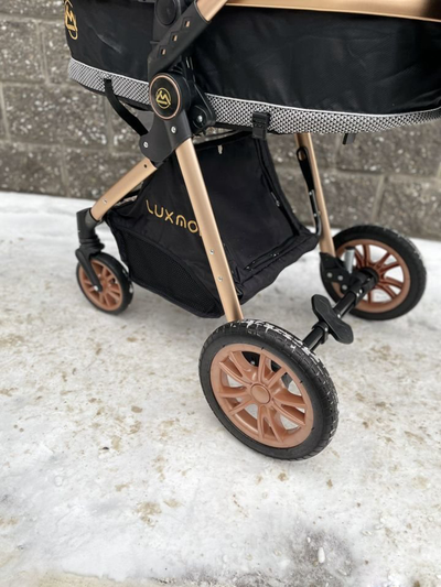 Детская коляска 3 в 1 Luxmom V9 Черный