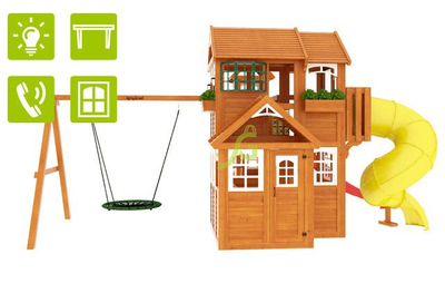 Детская площадка для дачи IgraGrad Клубный домик Макси с трубой  Luxe купить в Воронеже