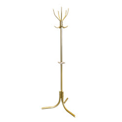 Вешалка для верхней одежды золотая, разборная, 12 крючков. Тучков шоп.