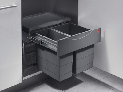 ВСТРАИВАЕМОЕ ВЕДРО ДЛЯ МУСОРА 30Л SPACE SAVING HAILO