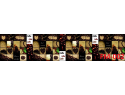 FM-002 КОФЕ СВЕТЛЫЙ Глянцевая  стеновая панель ALBICO(АЛЬБИКО) 2800*610*6мм