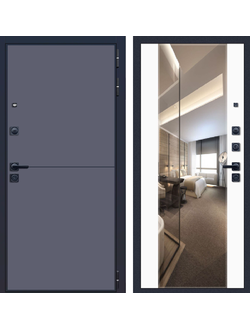 ЛАЙНДОР. ЛАЙН 102 мм (ТРЕХКОНТУРНАЯ) ЛОФТ ГРАФИТ/ АЛЯСКА (БЕЛЫЙ МАТОВЫЙ)/ ЗЕРКАЛО С ФАЦЕТОМ. ПОВЫШЕННАЯ ТЕПЛО- и ЗВУКОИЗОЛЯЦИЯ.