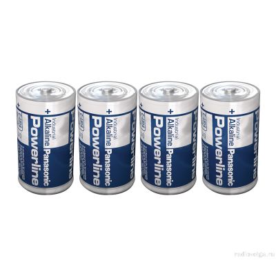 Алкалиновая батарейка бочонок Panasonic C 1.5V Powerline Alkaline Industrial Battery [ по 4 шт ]