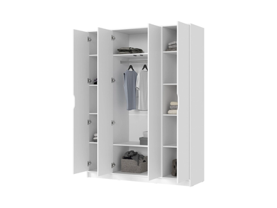 Руна ШК-04 Шкаф 4-х створчатый Белый/Белый