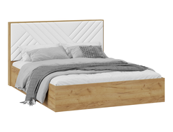 Спальня ХИЛТОН - Кровать Универсальная Тип 1 Дуб Крафт золотой/Белый