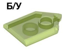 ! Б/У - Tile, Modified 2 x 3 Pentagonal, Trans-Bright Green (22385 / 6128988) - Б/У