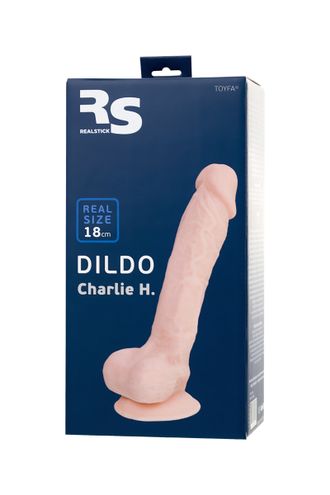 9420007 ФАЛЛОИМИТАТОР RS SILICONE CHARLIE H С УНИКАЛЬНЫМ МАТЕРИАЛОМ, ТЕЛЕСНЫЙ, 18 СМ