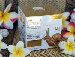 Купить тайский омолаживающий улиточный крем с биозолотом THAI HERB Q10, инструкция по применению