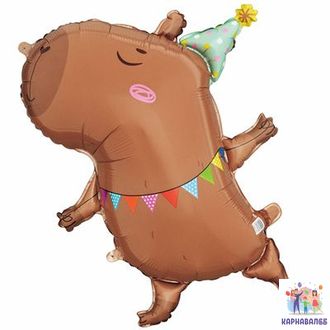 Шар Капибара 78 см( шар + гелий + лента)