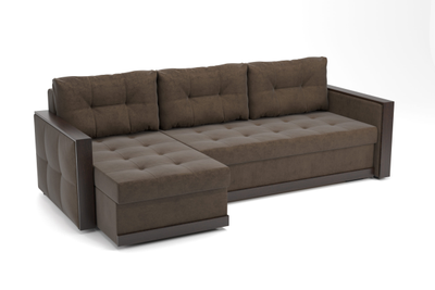 БРУНО угловой диван ULTRA CHOCOLATE коричневый (Софт)