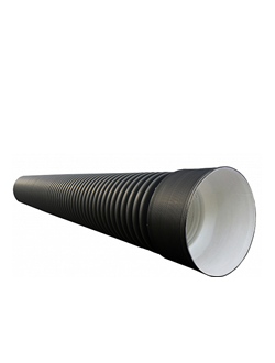 Труба 6,0м D 110/94мм гофрированная двустенная SN8 с раструбом FDplast